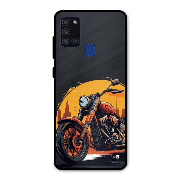 Extreme Cruiser Bike Metal Back Case for Galaxy A21s