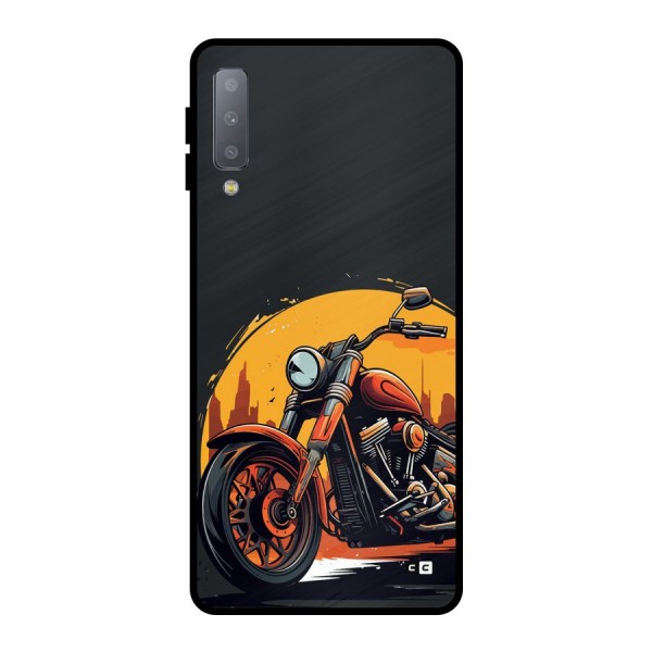 Extreme Cruiser Bike Metal Back Case for Galaxy A7 (2018)