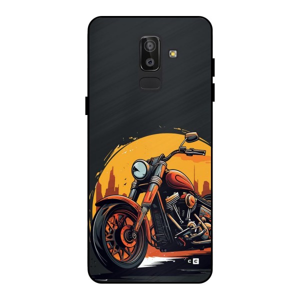 Extreme Cruiser Bike Metal Back Case for Galaxy J8