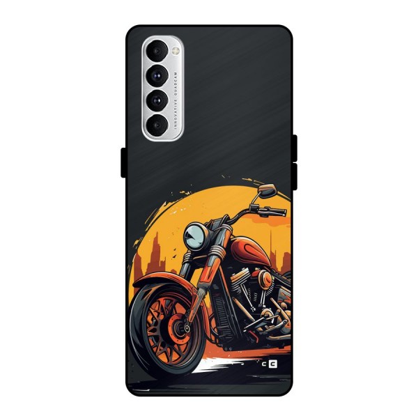 Extreme Cruiser Bike Metal Back Case for Oppo Reno4 Pro