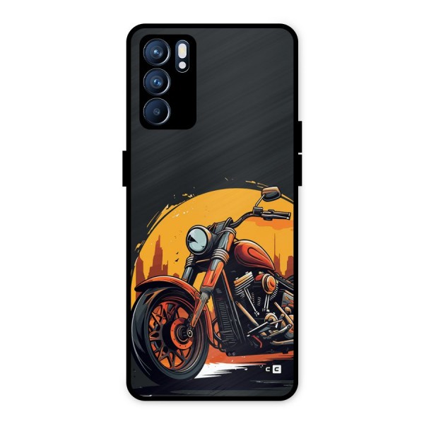 Extreme Cruiser Bike Metal Back Case for Oppo Reno6 5G