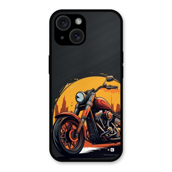 Extreme Cruiser Bike Metal Back Case for iPhone 15