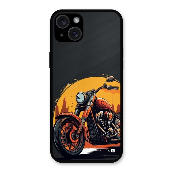 Extreme Cruiser Bike Metal Back Case for iPhone 15 Plus