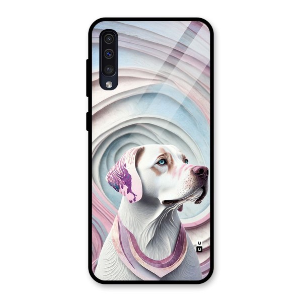 Eye Dog illustration Glass Back Case for Galaxy A50