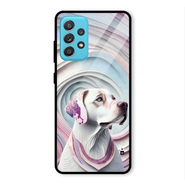 Eye Dog illustration Glass Back Case for Galaxy A52