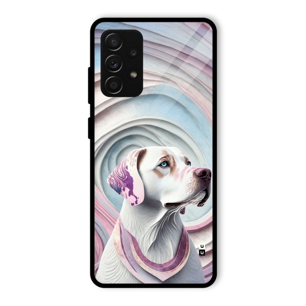 Eye Dog illustration Glass Back Case for Galaxy A53 5G