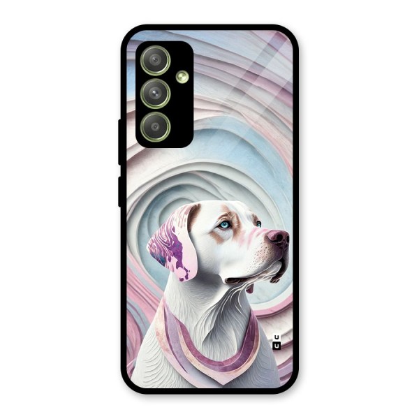 Eye Dog illustration Glass Back Case for Galaxy A54