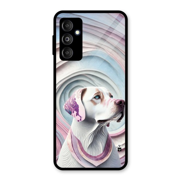 Eye Dog illustration Glass Back Case for Galaxy M14 5G