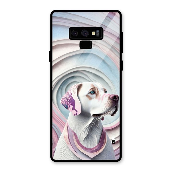 Eye Dog illustration Glass Back Case for Galaxy Note 9