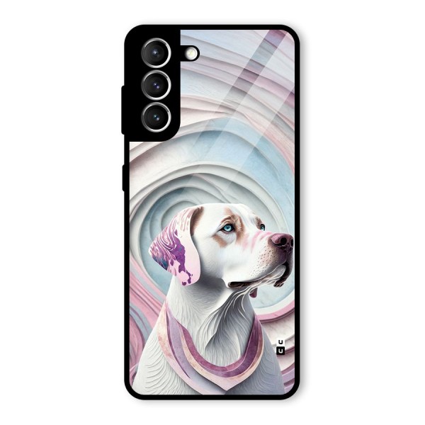 Eye Dog illustration Glass Back Case for Galaxy S21 5G