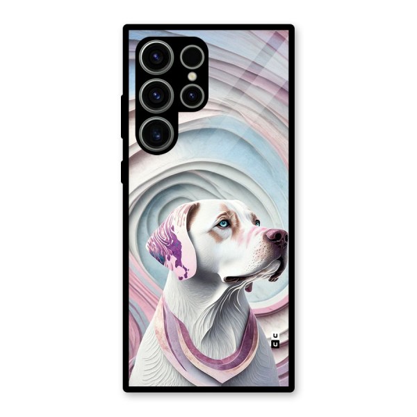 Eye Dog illustration Glass Back Case for Galaxy S23 Ultra