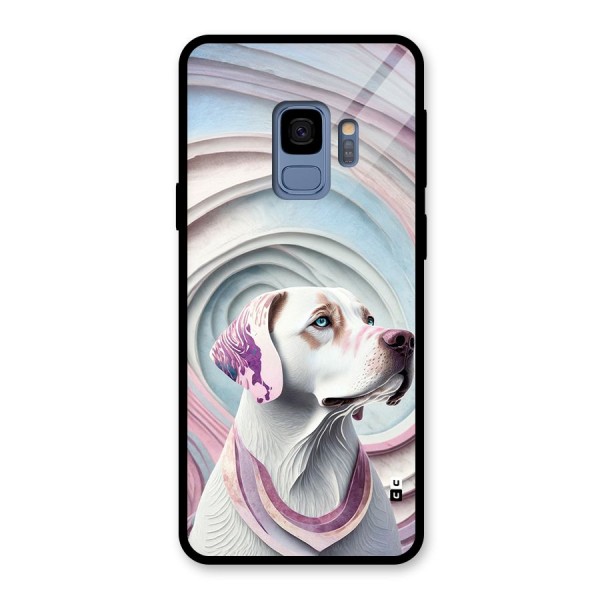 Eye Dog illustration Glass Back Case for Galaxy S9