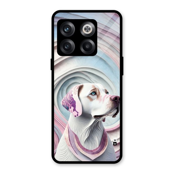 Eye Dog illustration Glass Back Case for OnePlus 10T