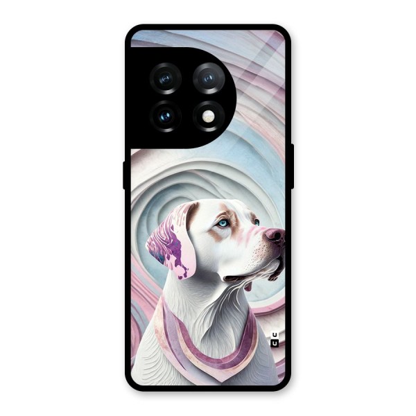 Eye Dog illustration Glass Back Case for OnePlus 11