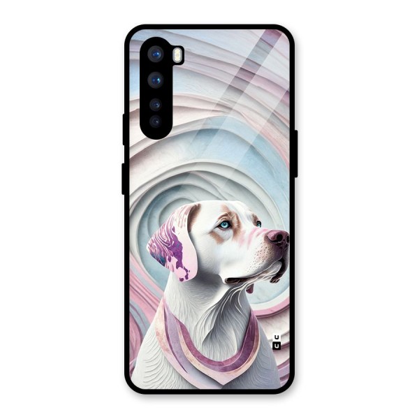 Eye Dog illustration Glass Back Case for OnePlus Nord