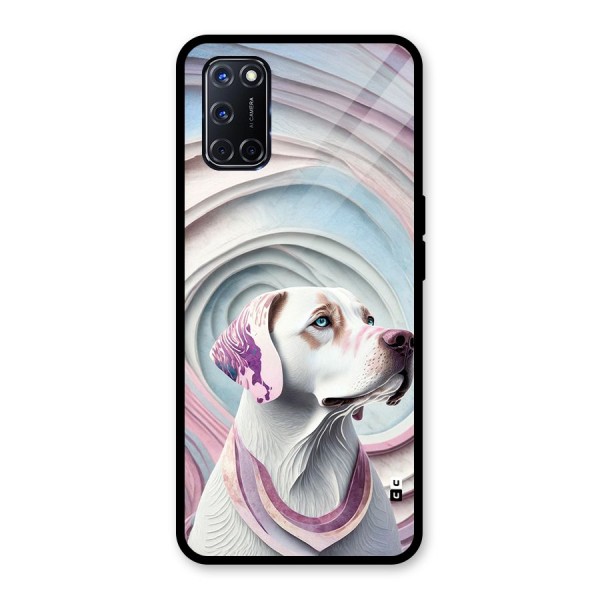 Eye Dog illustration Glass Back Case for Oppo A52