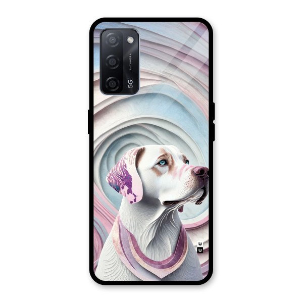 Eye Dog illustration Glass Back Case for Oppo A53s 5G