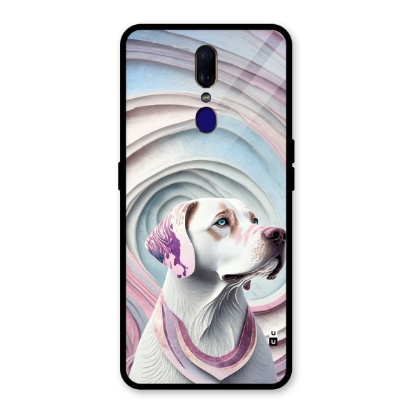 Eye Dog illustration Glass Back Case for Oppo F11