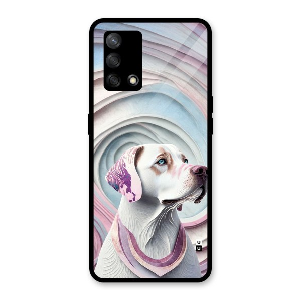 Eye Dog illustration Glass Back Case for Oppo F19