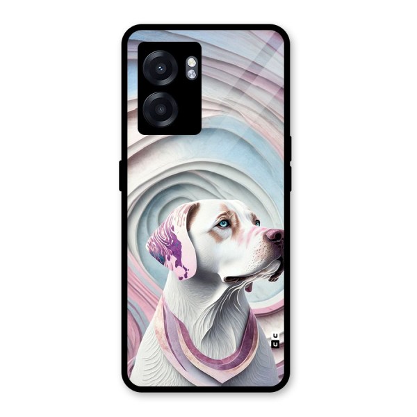 Eye Dog illustration Glass Back Case for Oppo K10 (5G)