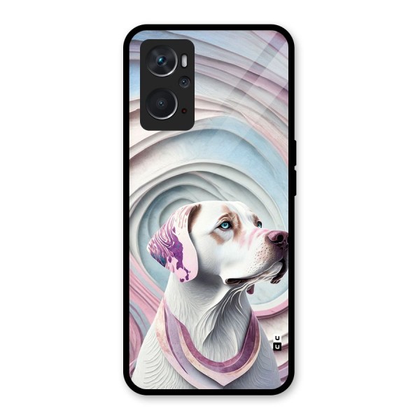 Eye Dog illustration Glass Back Case for Oppo K10 4G