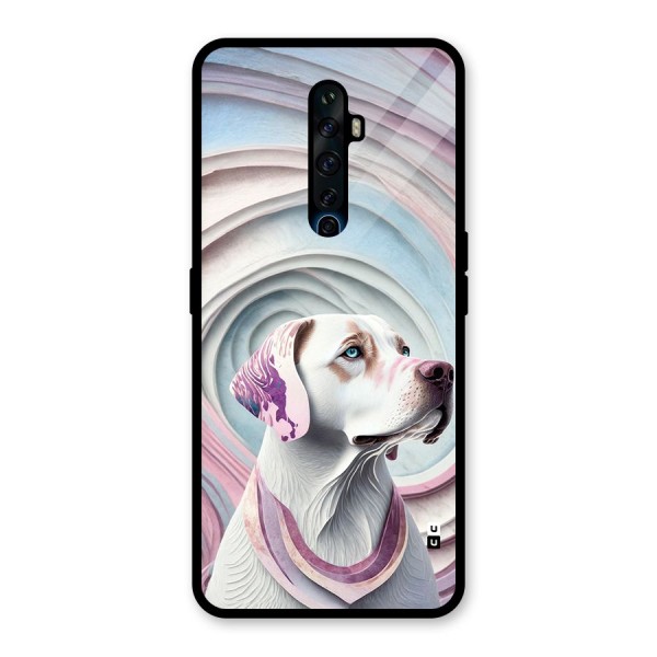 Eye Dog illustration Glass Back Case for Oppo Reno2 F