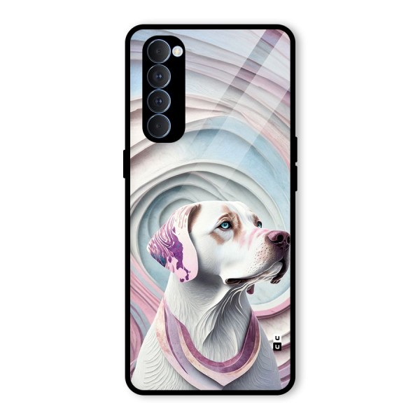 Eye Dog illustration Glass Back Case for Oppo Reno4 Pro