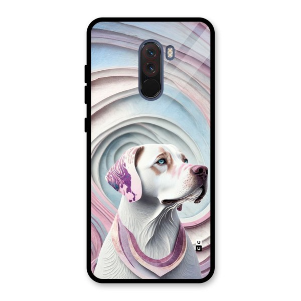 Eye Dog illustration Glass Back Case for Poco F1