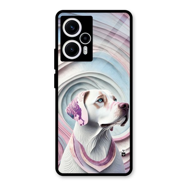 Eye Dog illustration Glass Back Case for Poco F5