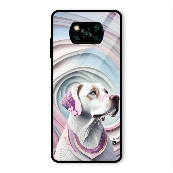 Eye Dog illustration Glass Back Case for Poco X3 Pro