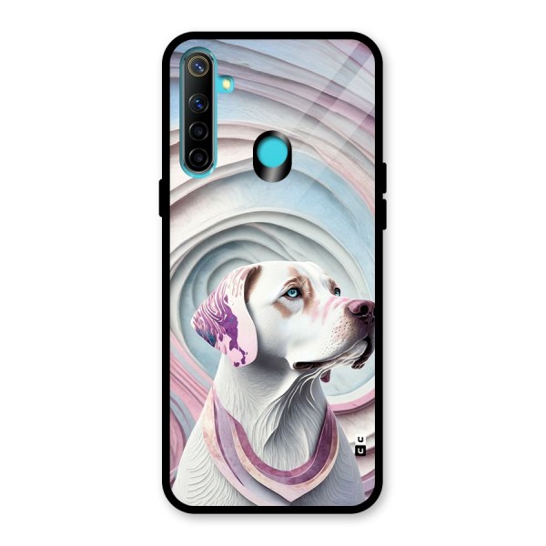 Eye Dog illustration Glass Back Case for Realme 5