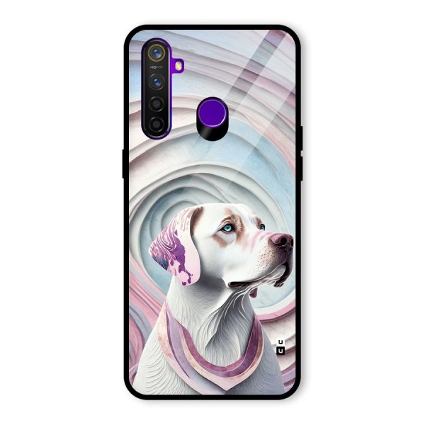 Eye Dog illustration Glass Back Case for Realme 5 Pro