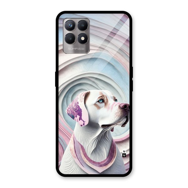 Eye Dog illustration Glass Back Case for Realme 8i