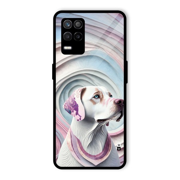 Eye Dog illustration Glass Back Case for Realme 8s 5G