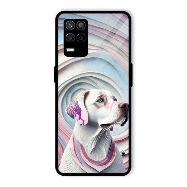 Eye Dog illustration Glass Back Case for Realme 9 5G