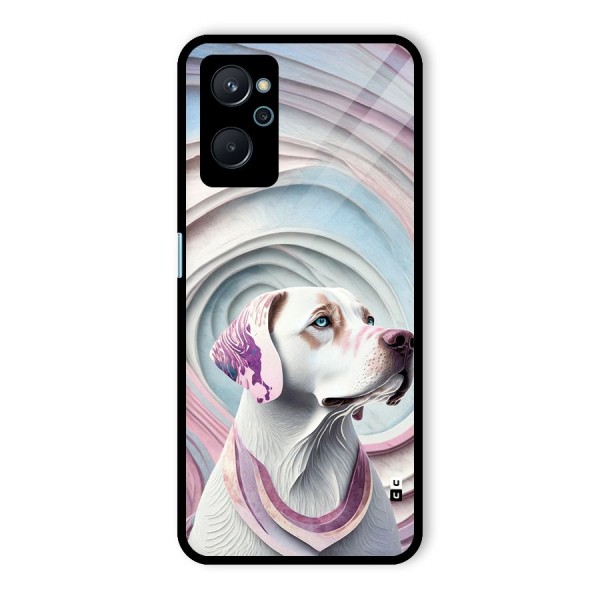 Eye Dog illustration Glass Back Case for Realme 9i