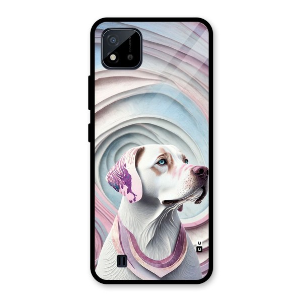 Eye Dog illustration Glass Back Case for Realme C11 2021