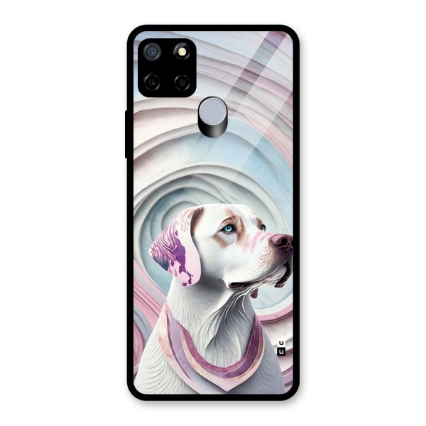 Eye Dog illustration Glass Back Case for Realme C12