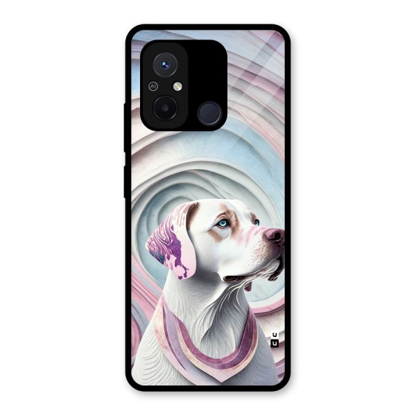 Eye Dog illustration Glass Back Case for Redmi 12C