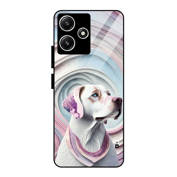 Eye Dog illustration Glass Back Case for Redmi 12 5G