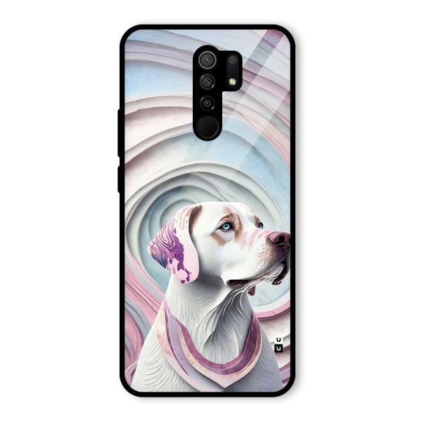 Eye Dog illustration Glass Back Case for Redmi 9 Prime