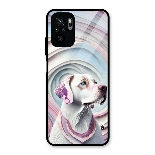 Eye Dog illustration Glass Back Case for Redmi Note 10