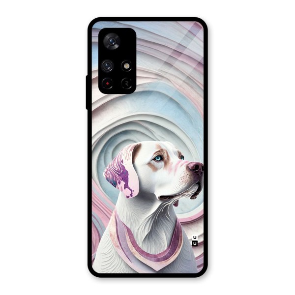 Eye Dog illustration Glass Back Case for Redmi Note 11T 5G