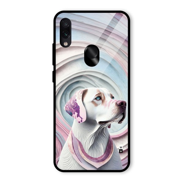 Eye Dog illustration Glass Back Case for Redmi Note 7