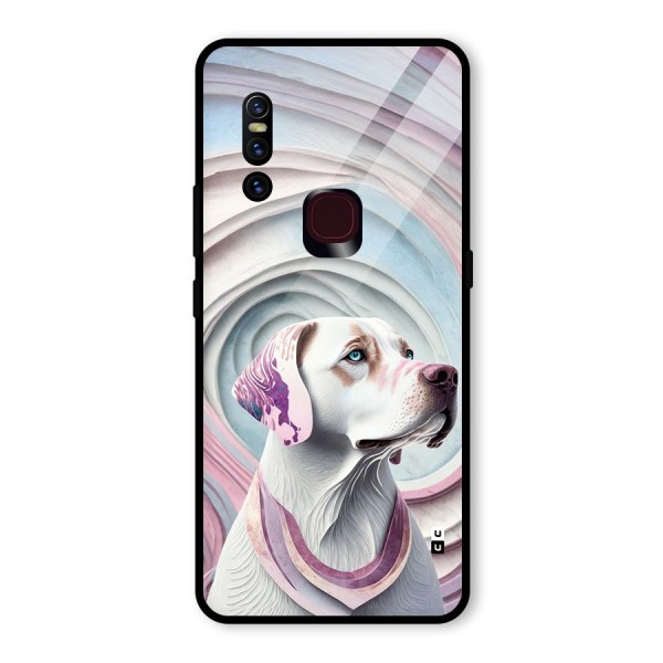 Eye Dog illustration Glass Back Case for Vivo V15