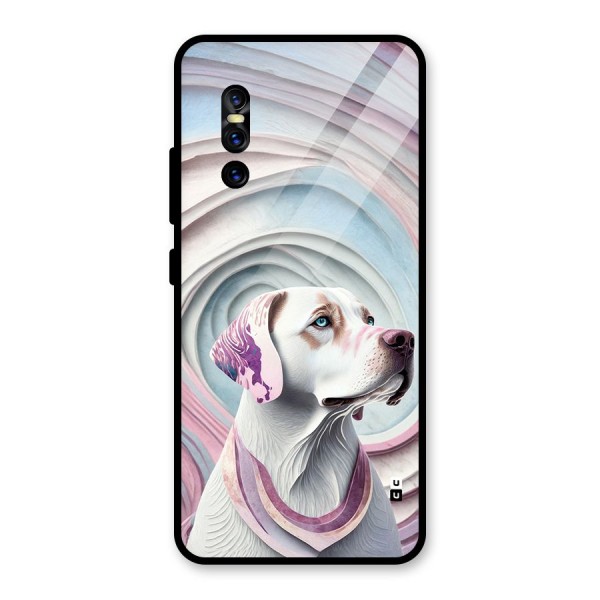 Eye Dog illustration Glass Back Case for Vivo V15 Pro