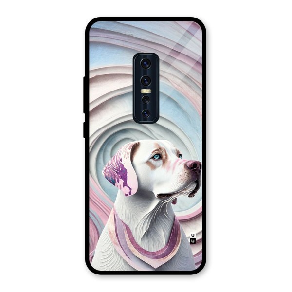 Eye Dog illustration Glass Back Case for Vivo V17 Pro