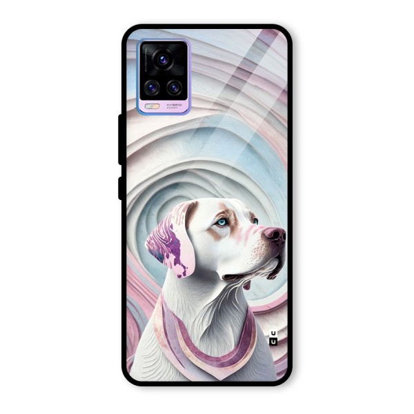 Eye Dog illustration Glass Back Case for Vivo V20 Pro