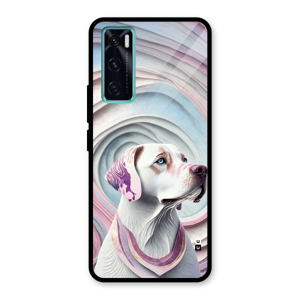 Eye Dog illustration Glass Back Case for Vivo V20 SE