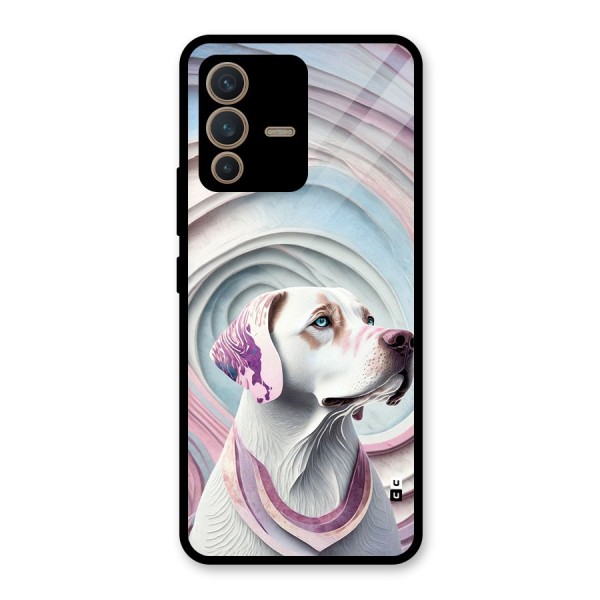 Eye Dog illustration Glass Back Case for Vivo V23 5G